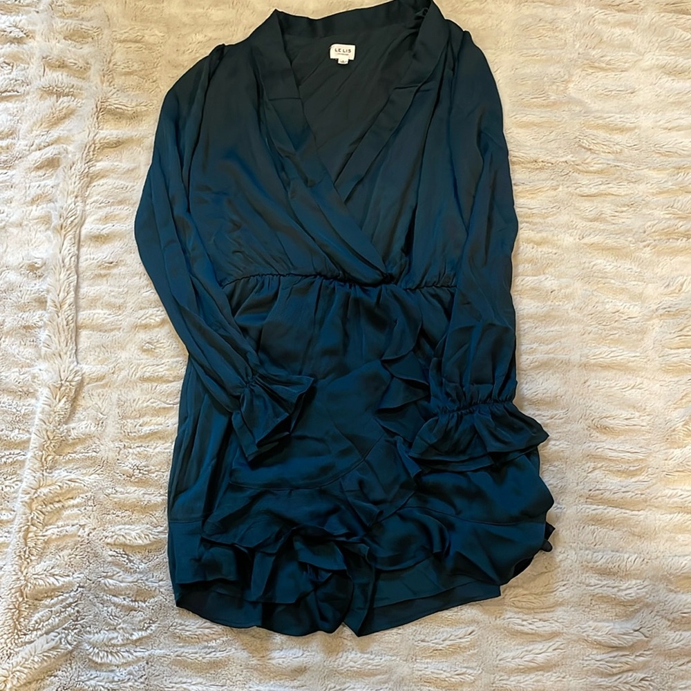 Women’s teal ruffle romper